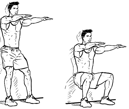 wall sitting squats workouts