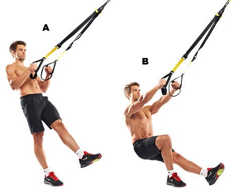 TRX Single Leg Squat exercise