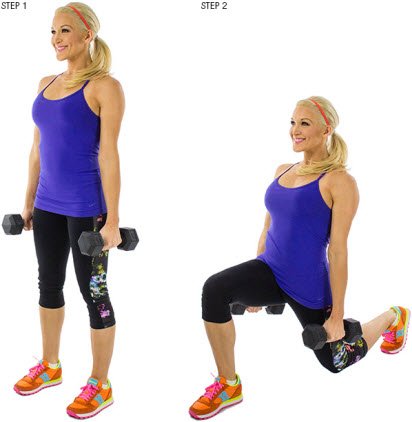 Lunges with Dumbbells