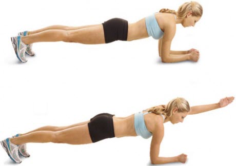 Plank with Arm Raise