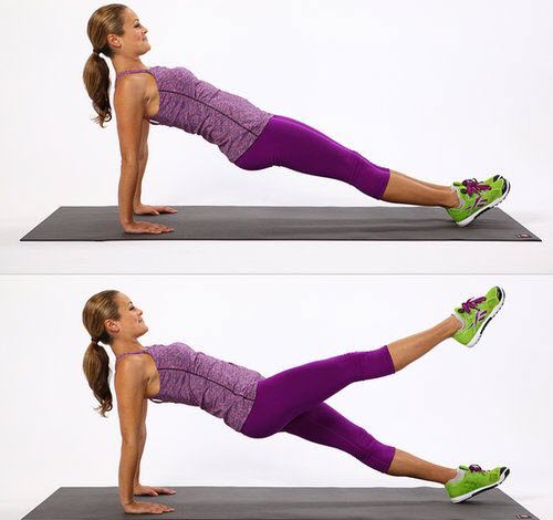 Reverse Plank with Leg Lift