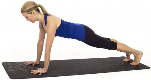 Straight arm planks